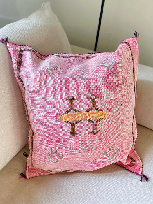 Tyynynpäällinen, kaktussilkki, pinkki