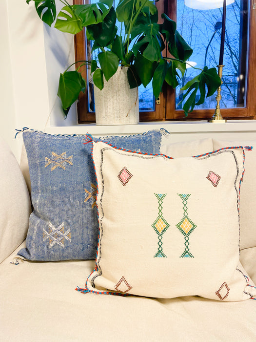 Tyynynpäällinen, kaktussilkki, denim