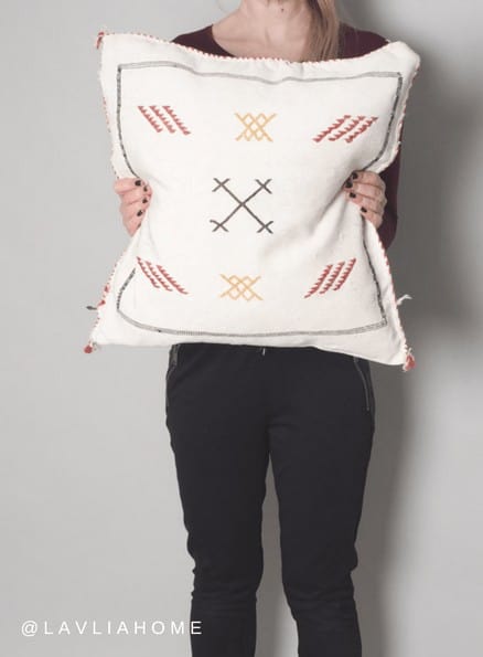 Tyynynpäällinen, kaktussilkki, valkoinen 2