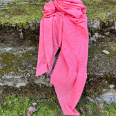 SUURI KASHMIRHUIVI, 90x200cm, korallinen pinkki
