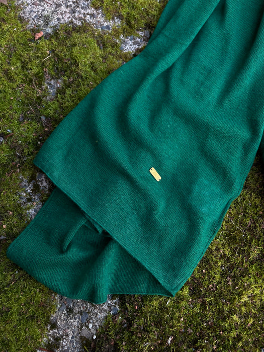 SUURI KASHMIRHUIVI, 90x200cm, metsänvihreä