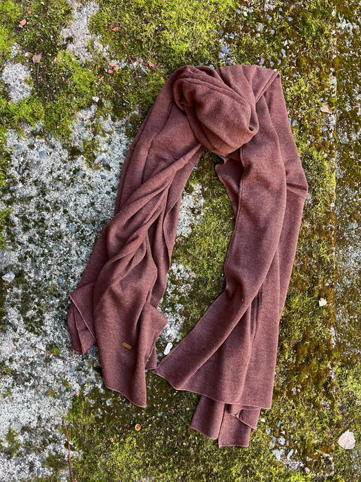 SUURI KASHMIRHUIVI, 90x180cm, kaakaon ruskea