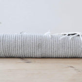Käsinkudottu puuvillamatto, 70x140 cm, harmaa